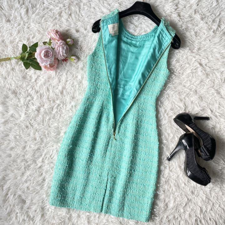 お買い得低価 yu様専用♡美品ケイトスペードひざ丈ワンピース ツイード ティファニーブルー S kyINn-m32000412031 100%新品定番