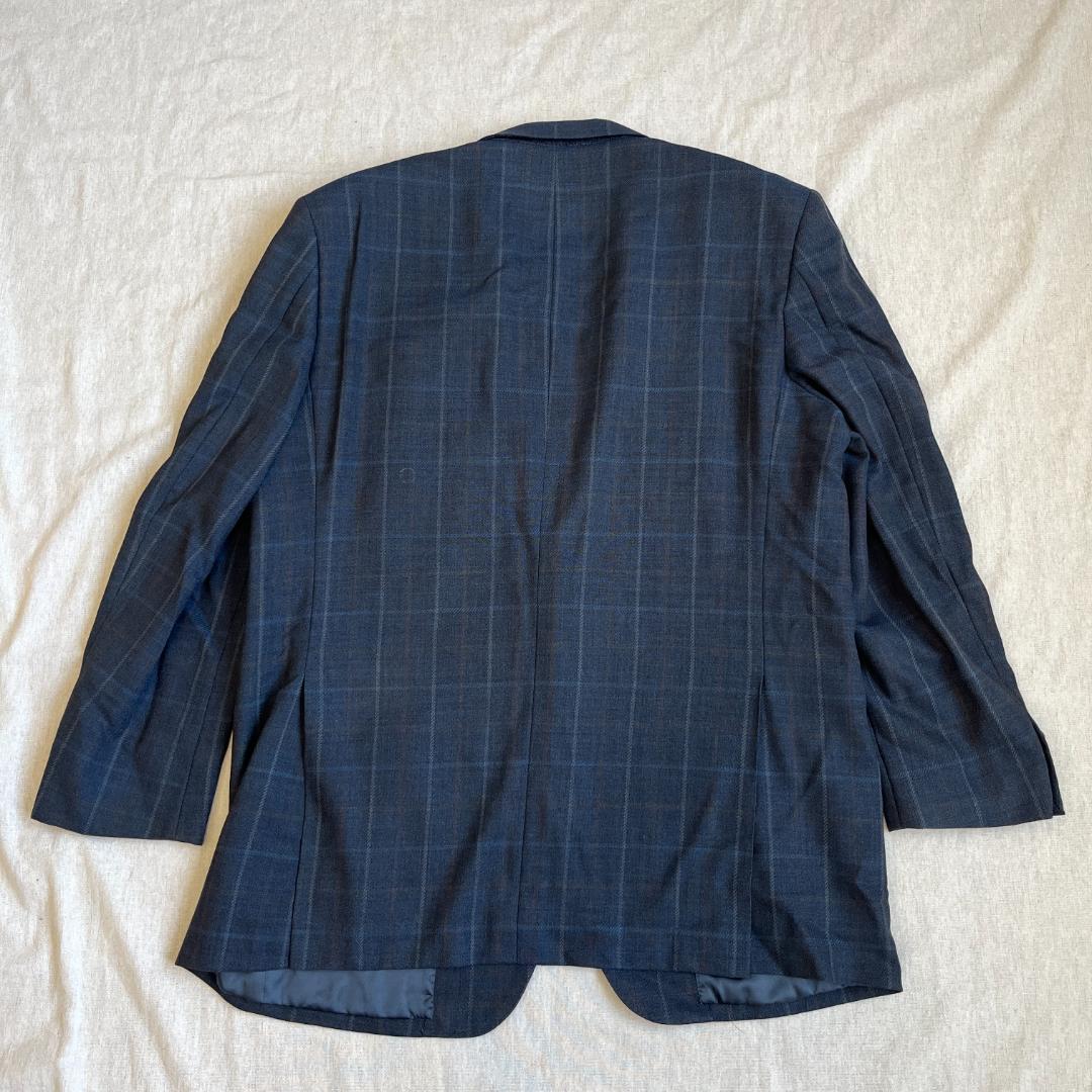 美品　ミラショーン　ウールテーラードジャケット　上品チェック柄　L~XL