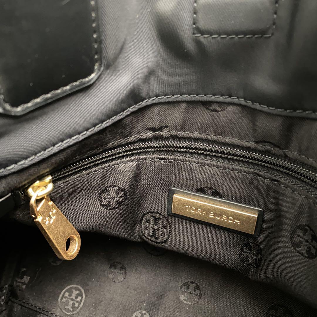 TORY BURCH トリーバーチ ナイロン×PUレザー トートバッグ