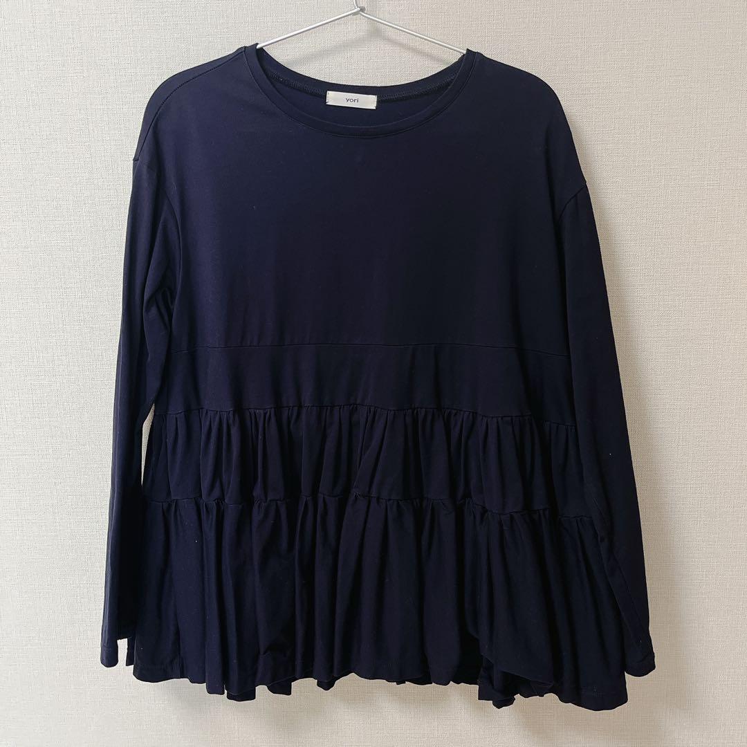 yori 定番ティアードカットソー ネイビー