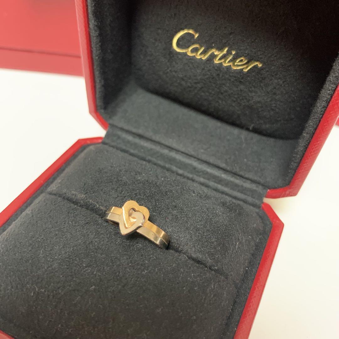 カルティエ CARTIER ダブルハート リング・指輪 12号 18金 K18