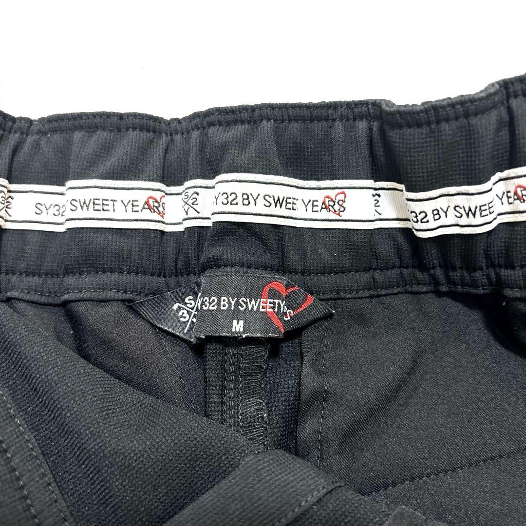 美品❗️SY32 ゴルフ　Ｍ　スカート　ラップスカート　ブラック　ロゴ　春夏 美品❗️SY32 ゴルフ M スカート ラップスカート ブラック ロゴ