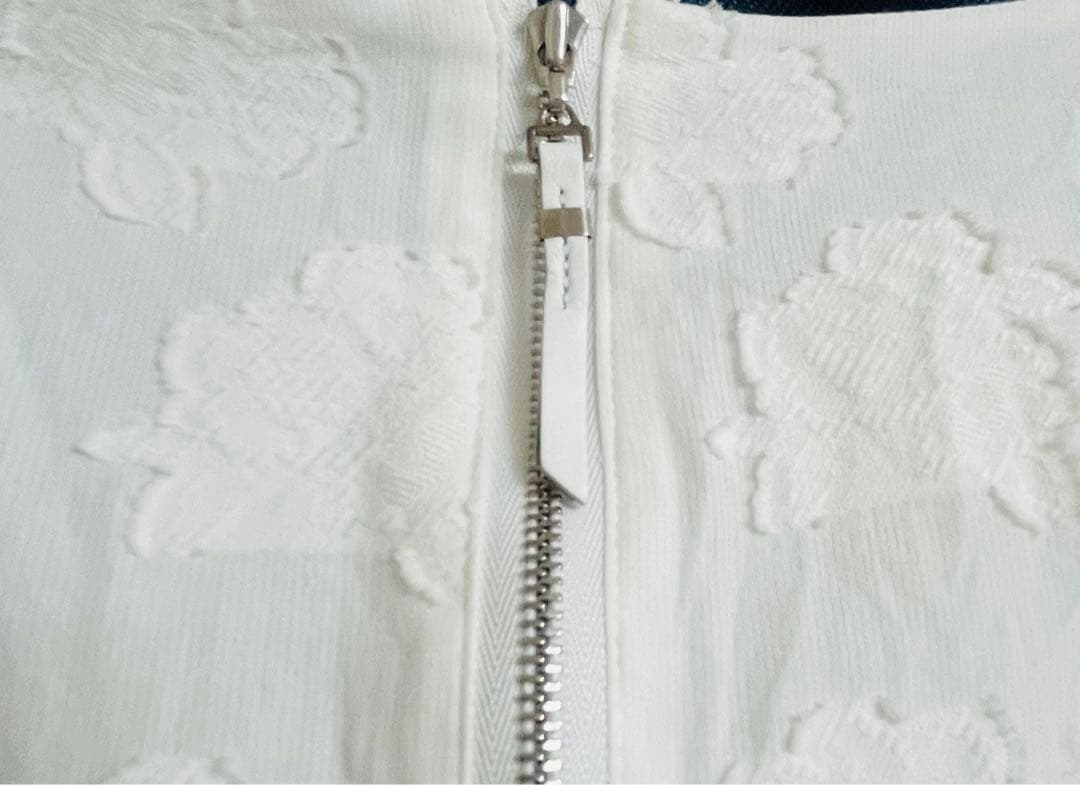 マーリエパーエフデ　13号　ローズジャガード　リボン　ワンピース