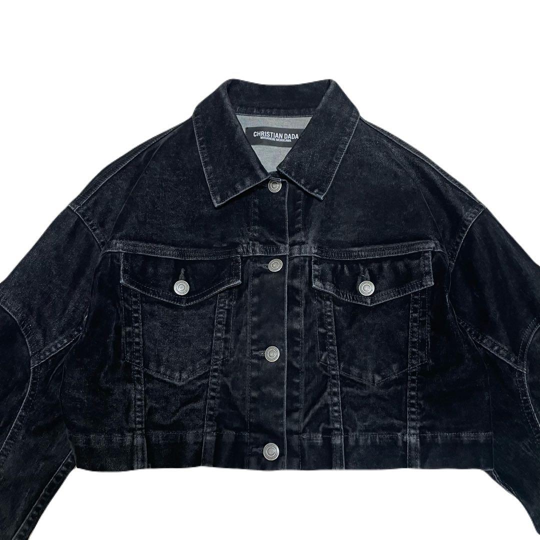 CHRISTIAN DADA 19AW ベロアコーティング デニムジャケットS CHRISTIAN DADA