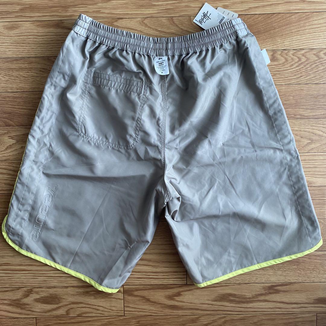 00s OLD STUSSY スイム ショーツ ナイロン エンボスロゴ ライン