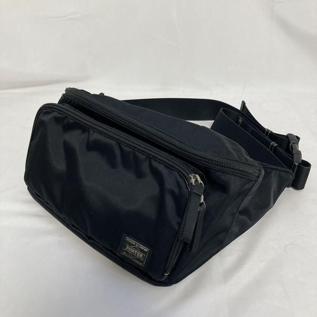 PORTERウエストバッグ ボディバッグ ブラック【美品】 PORTER(ポーター) / ウエストバッグ/ナイロン/BLK/吉田カバン