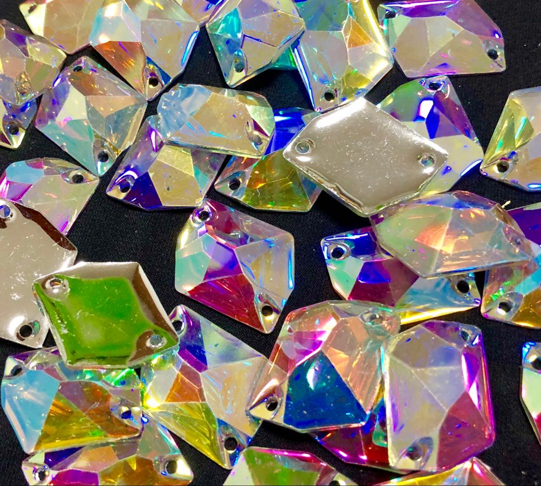 アクリル製 ラインストーン クリスタルABひし型 社交ダンス バレエ 500個