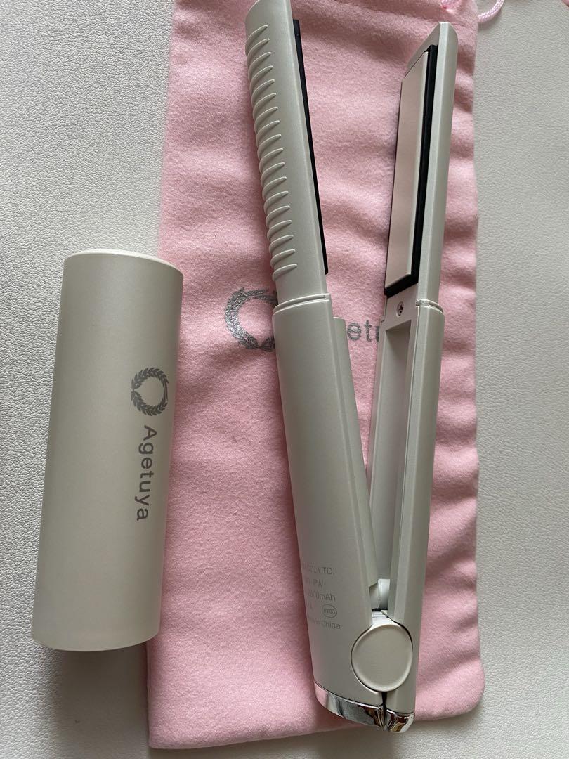 【未使用・未開封品】アゲツヤ コードレスミニアイロン ストレート&カール Qoo10] アゲツヤ 公式 コードレスミニアイロン ストレート