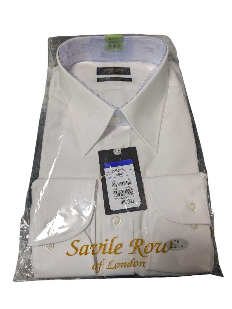 Savile Row ホワイト 長袖シャツ 46 ワイシャツ