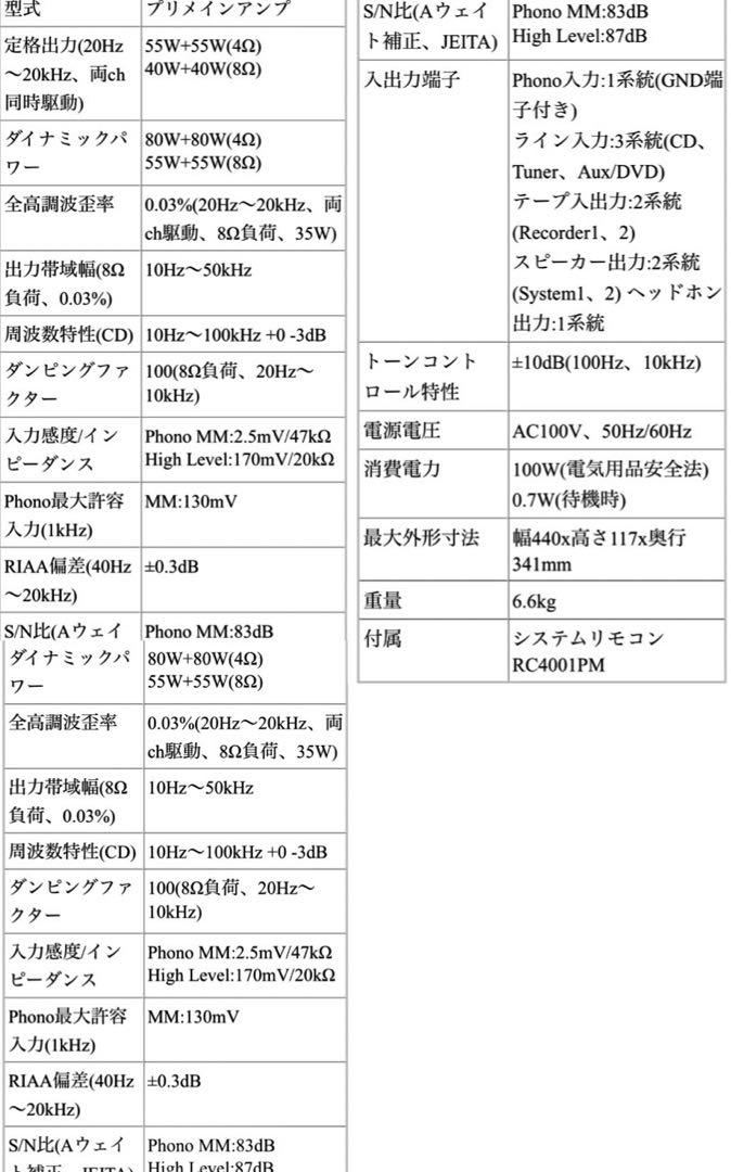 マランツ プリメインアンプ PM 4001
