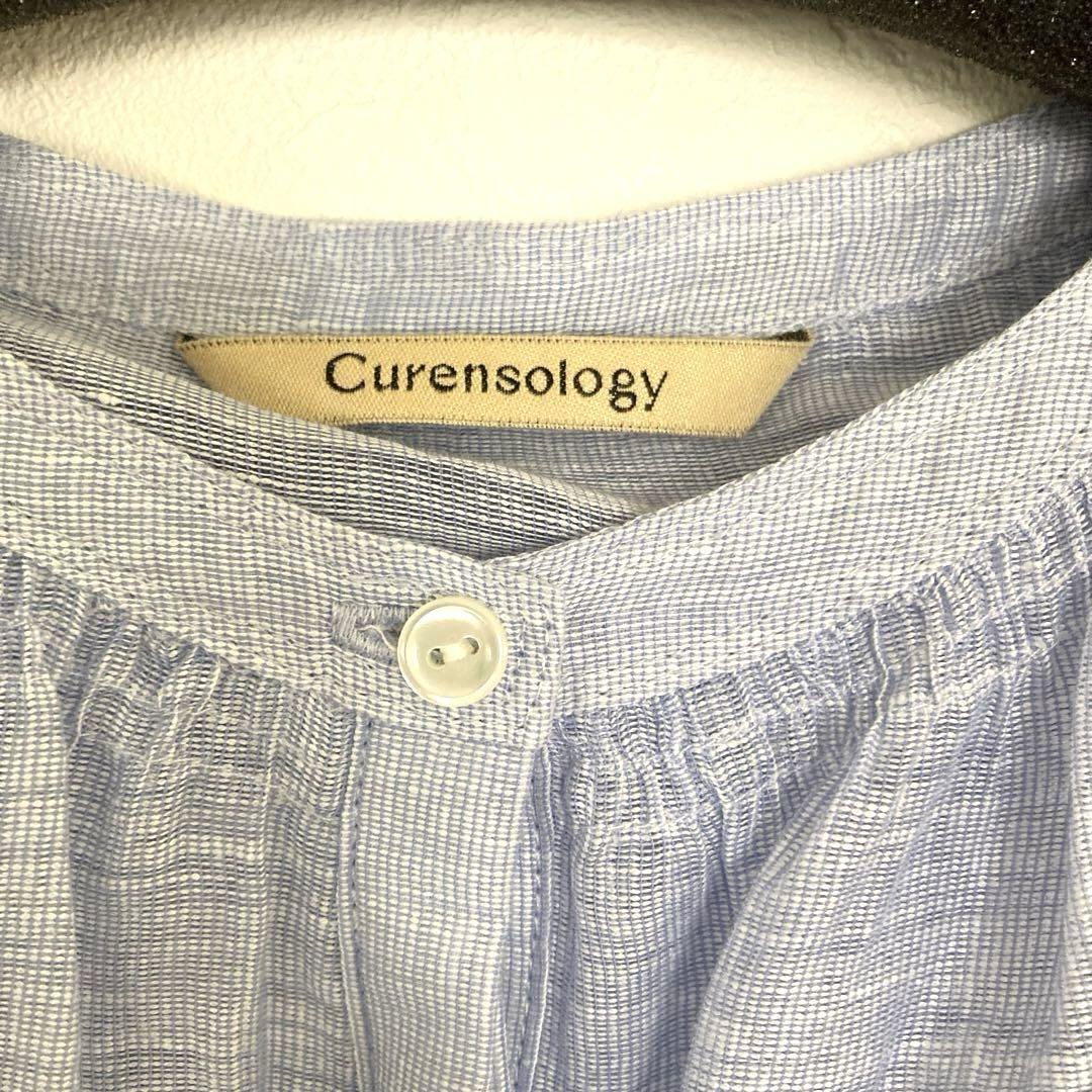 【新品・未使用✨】Curensology リネンブレンドシアーブラウス