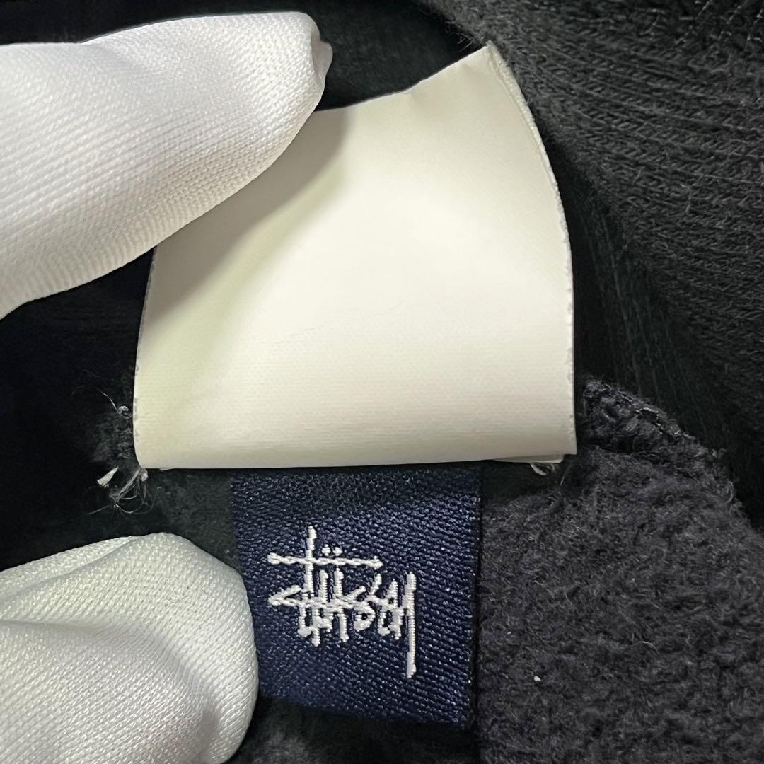 old stussy スウェット　紺タグ　ワッペン　ストリート　ブラック　S