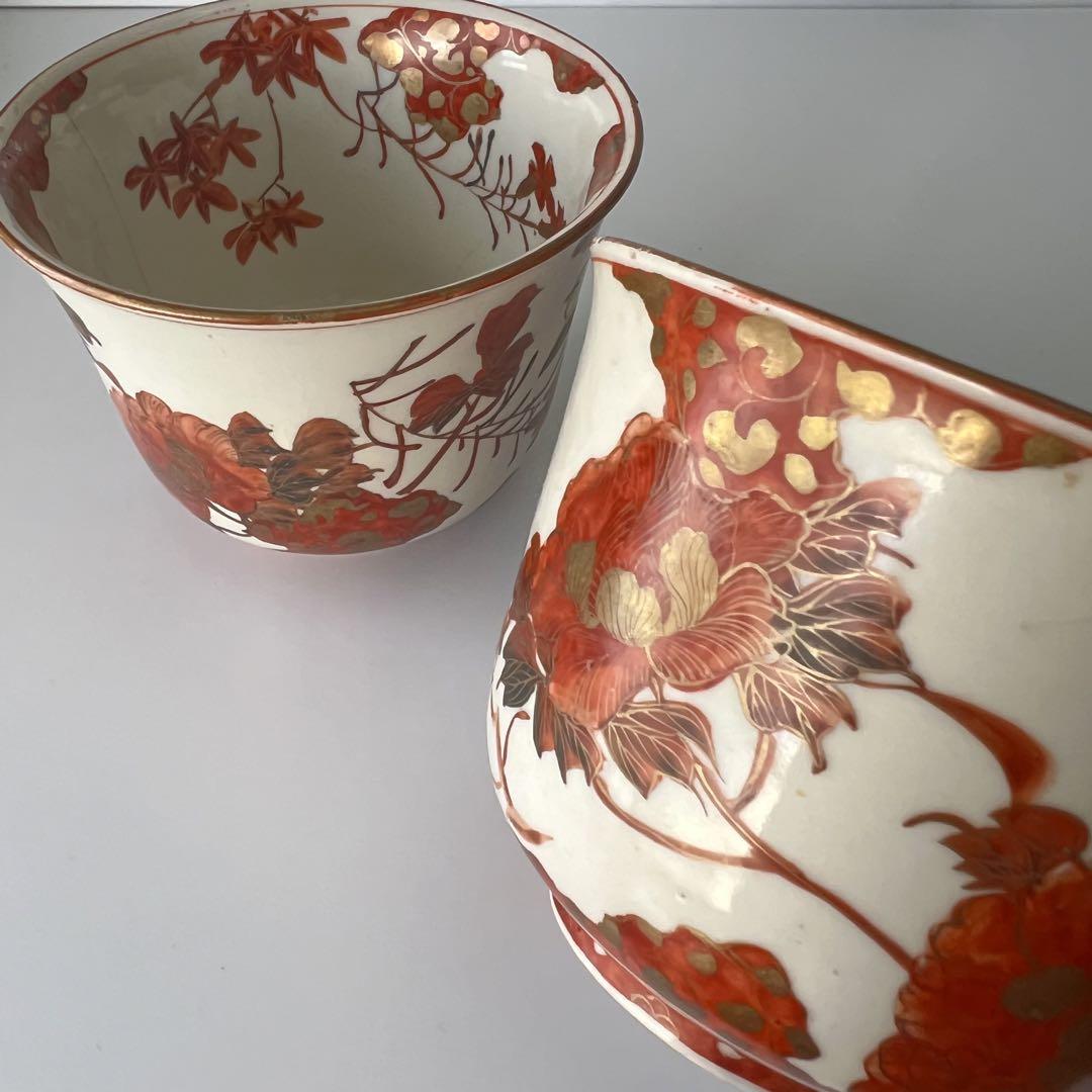 九谷焼 大日本九谷 北秀製 赤絵金彩 煎茶椀① - メルカリ 九谷焼 大日本九谷 北秀製 赤絵金彩 煎茶椀① - メルカリ
