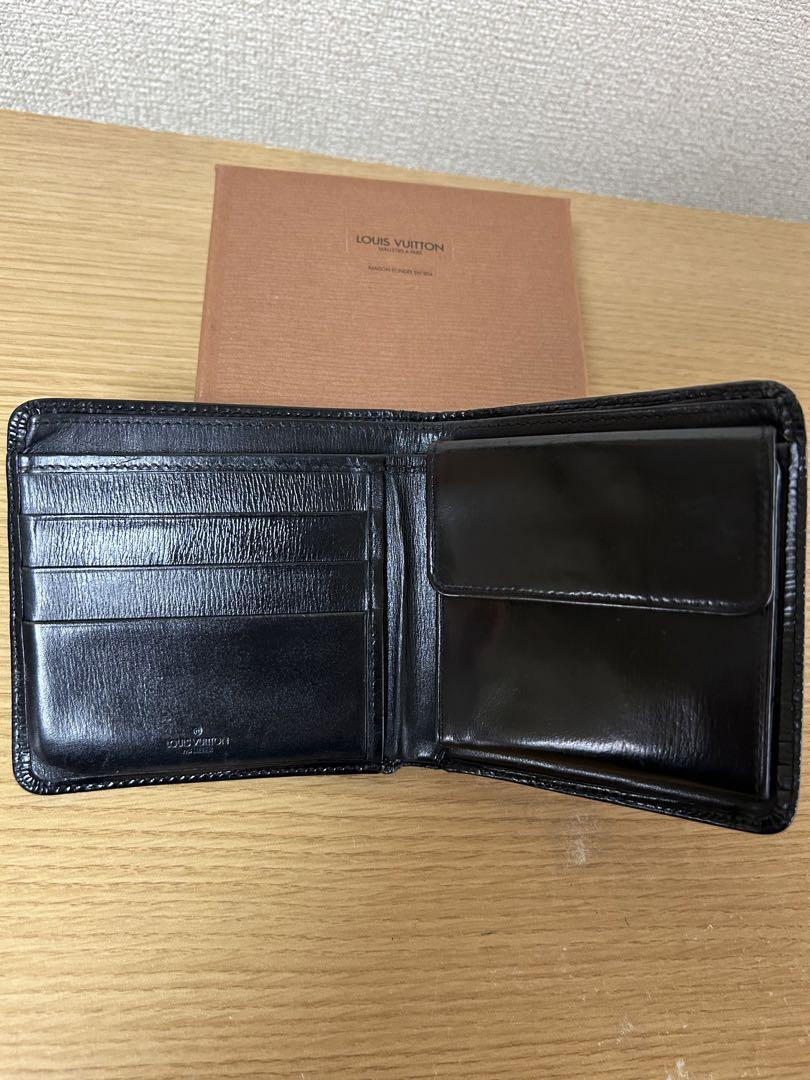 Louis Vuitton 二つ折り財布 ブラック美品