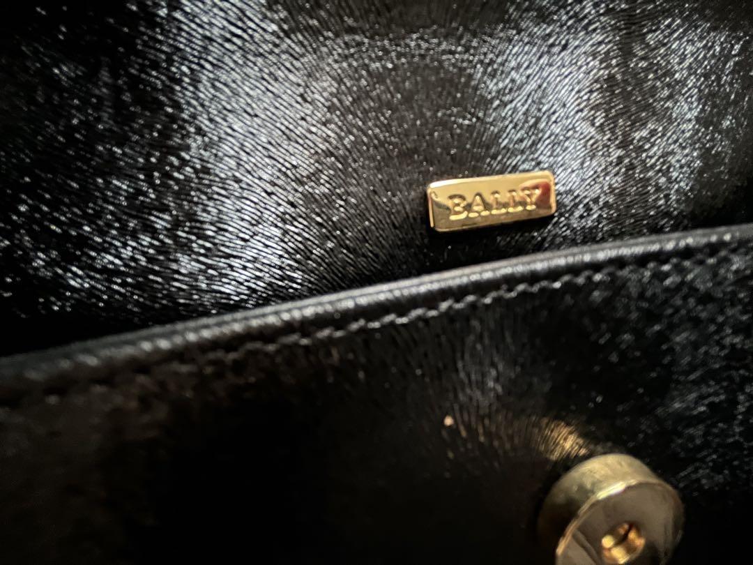 Bally】ブラック 編み込みハンドル ハンドバッグ