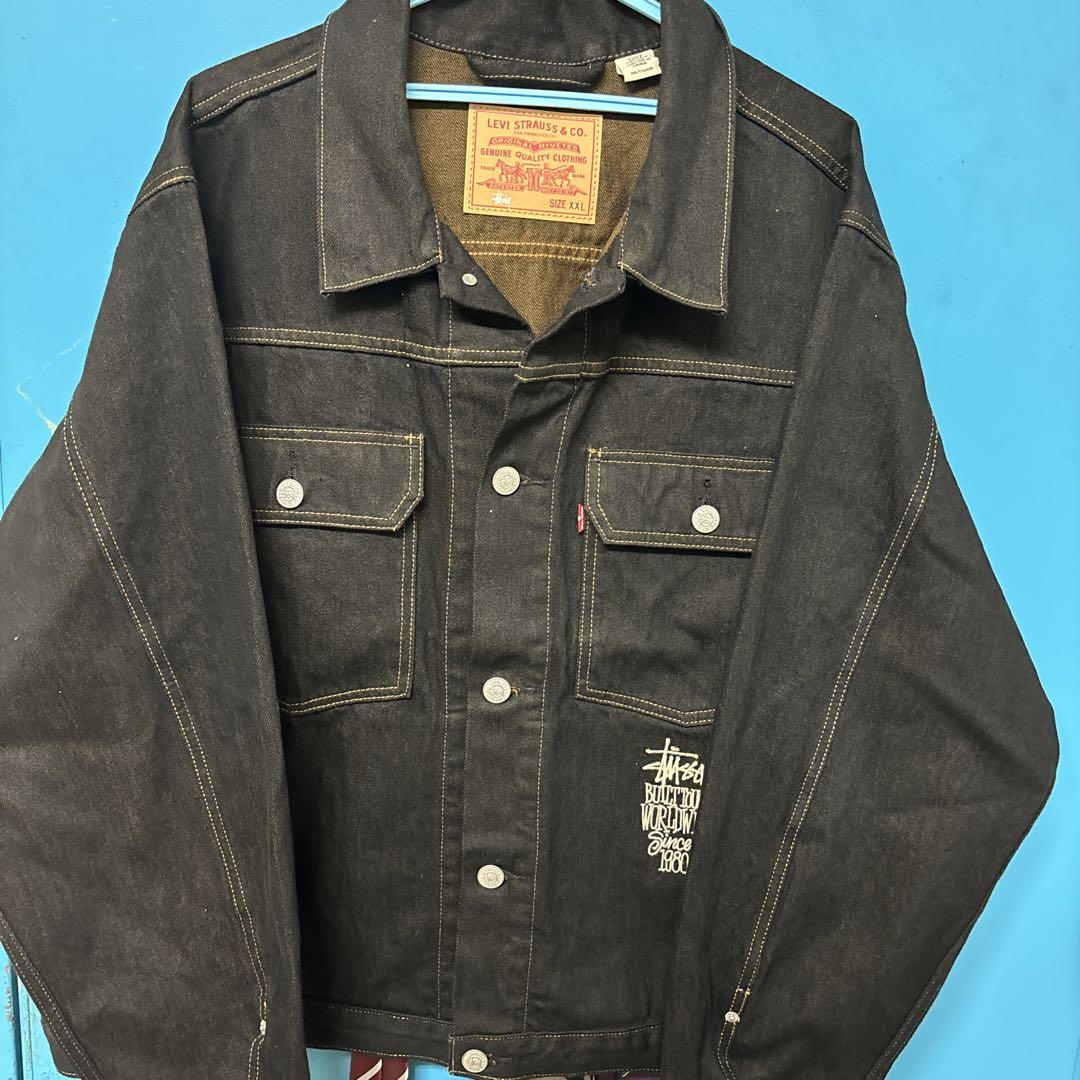 ジャケット・アウター Stussy x Levi's Crispy Rinse Trucker XXL