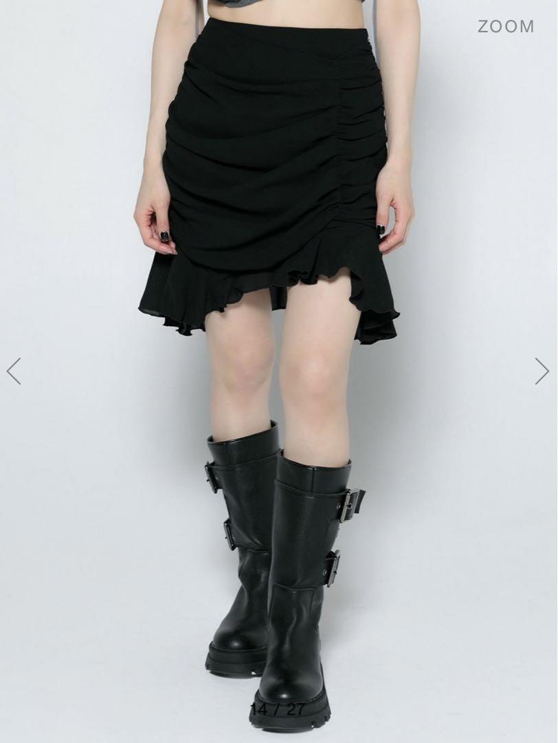 スカート melt the lady ruffle gather mini skirt