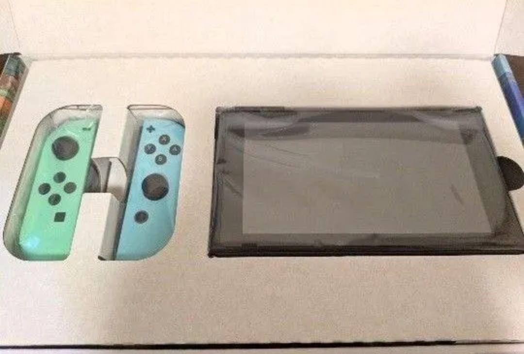 Nintendo　Switch　あつまれどうぶつの森セット　バッテリー強化版 美品 SDカード付】Nintendo Switch あつまれどうぶつの森セット