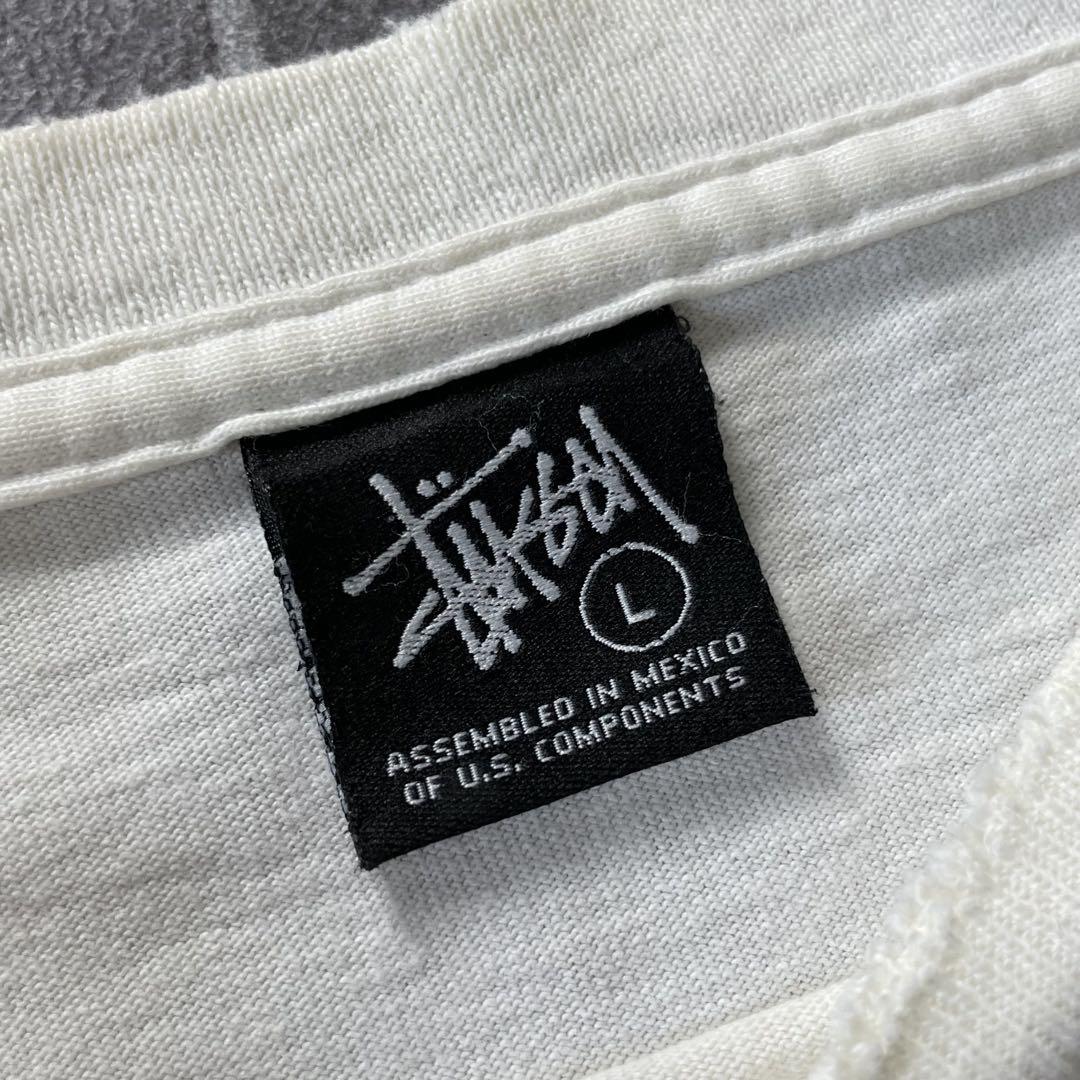 STUSSY ステューシー ゾンビ L/S damage Tシャツ ホワイト L