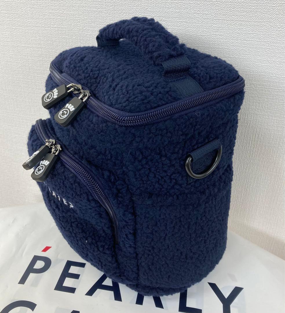 枚数限定 パーリーゲイツ 保温 保冷 ボア ショルダー バッグ ネイビー