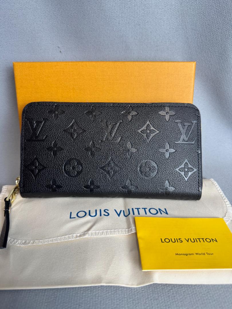 LOUIS VUITTON ブラックレザー 長財布 - メルカリ