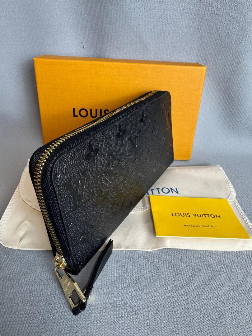 LOUIS VUITTON ブラックレザー 長財布 - メルカリ