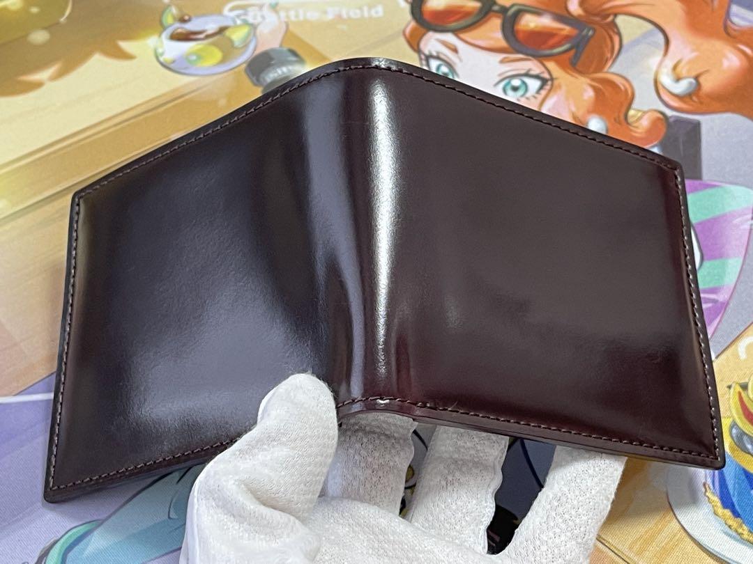 【新品未使用】GANZO シェルコードバン2 純札入れ バーガンディ