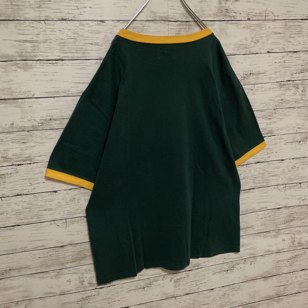 507【人気Lサイズ】ステューシー♤刺繍ロゴ　リンガー半袖Tシャツ　入手困難