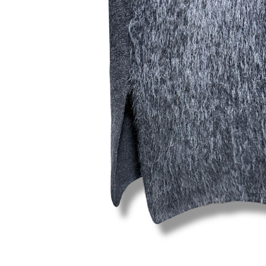 マックスマーラ　最高級　白タグ　アルパカ　シャギーコート　マキシ丈　42 白タグ☆MaxMara☆オーバーサイズ☆アルパカシャギー☆ダブル