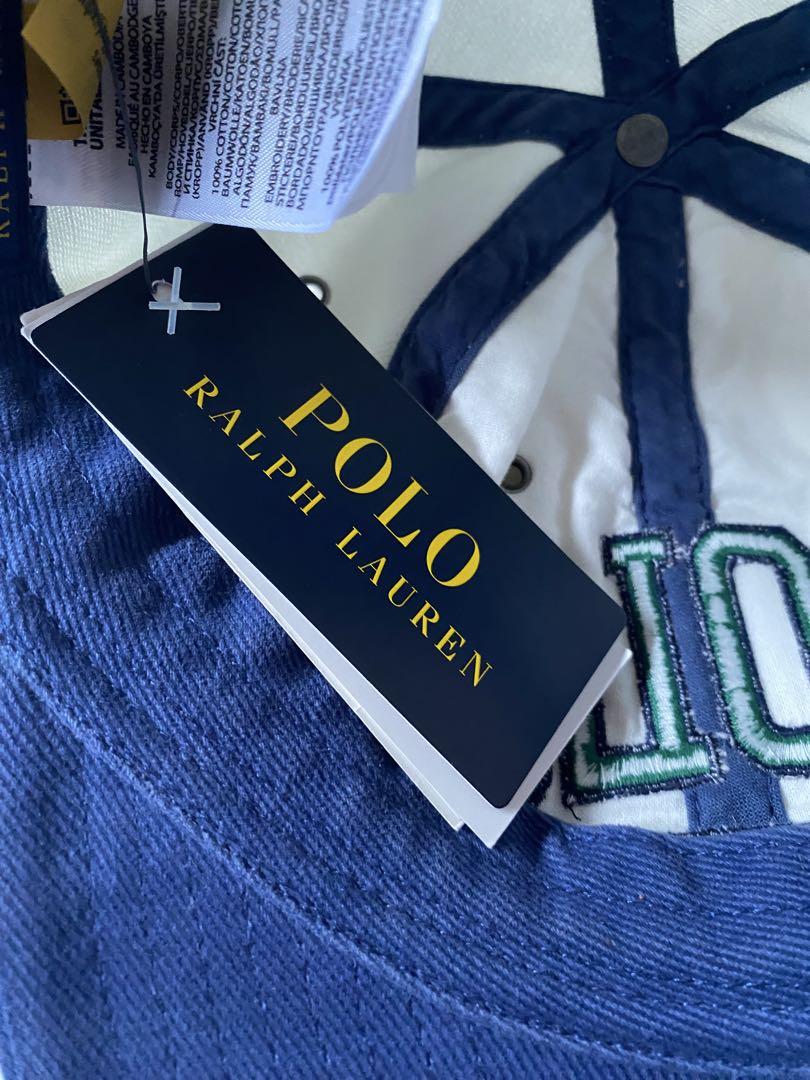 Ralph Lauren1967コットンキャップ　ホワイト/ブルー　ユニセックス