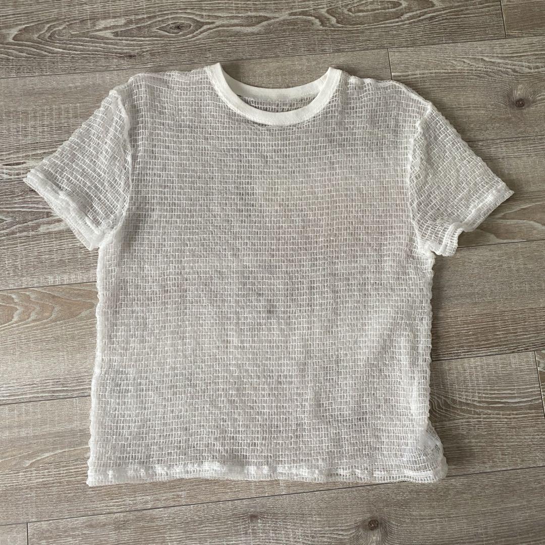 新品未使用　ROKU シアーシャーリングTシャツ 6(ROKU)＞シアー シャーリング Tシャツ