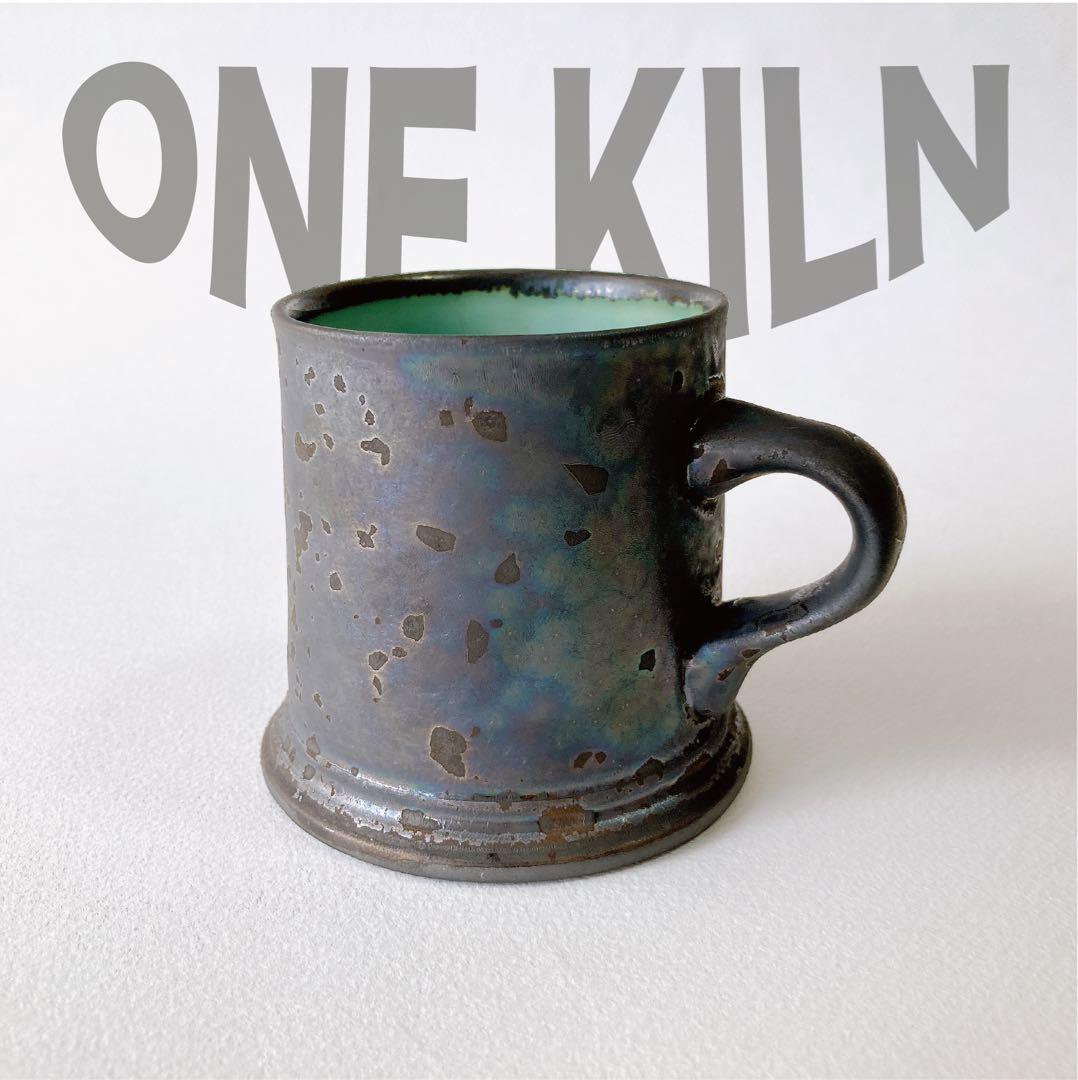 【ONE KILN】独特の輝きワンキルンA型マグカップ灰釉200ml