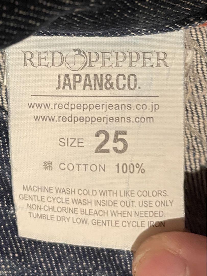 REDPEPPER デニムパンツ　ダメージ加工　刺繍　ブーツカット　フレア