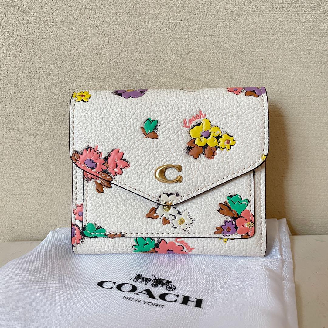 COACH コーチ ミニウォレット ミニ財布 花柄 コーチ 純正値下げ