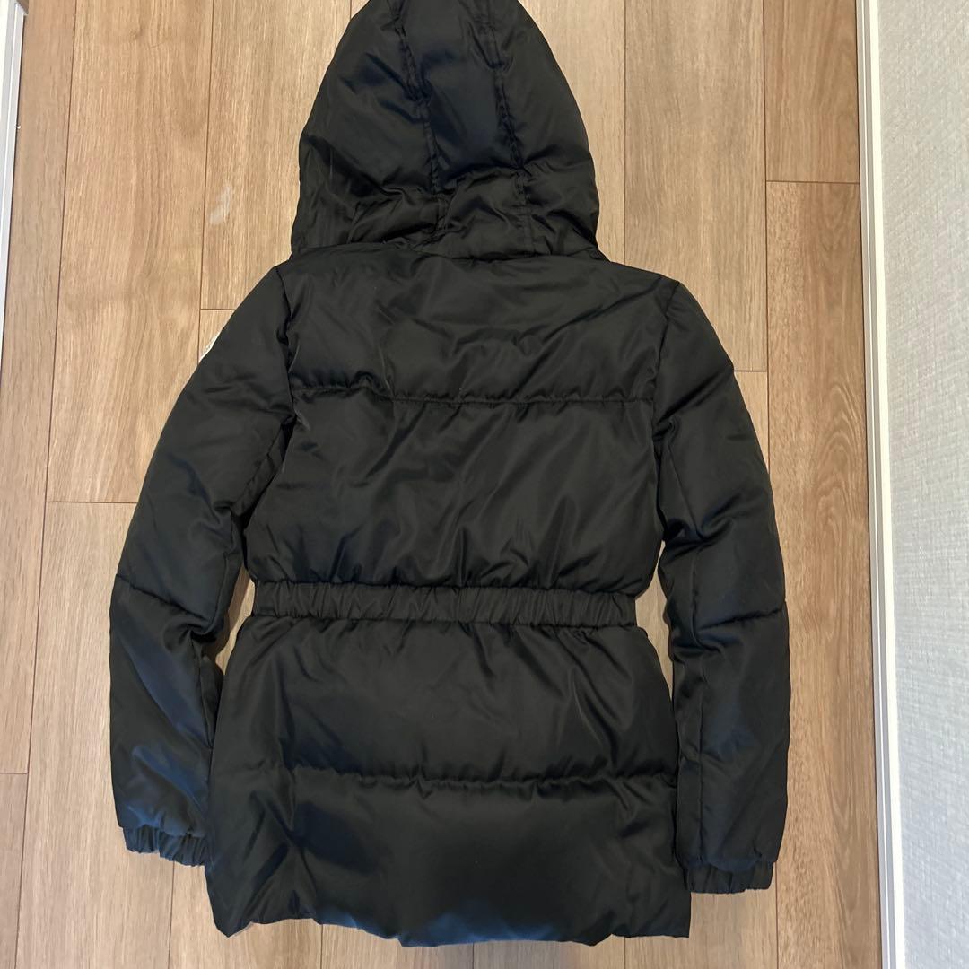 ブラックダウンジャケット フード付きS