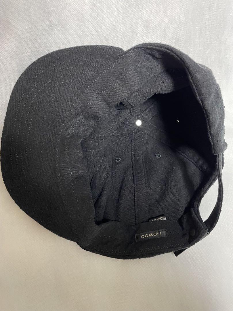 Comoli シルクネップ キャップ Black 黒　コモリ　キャップ