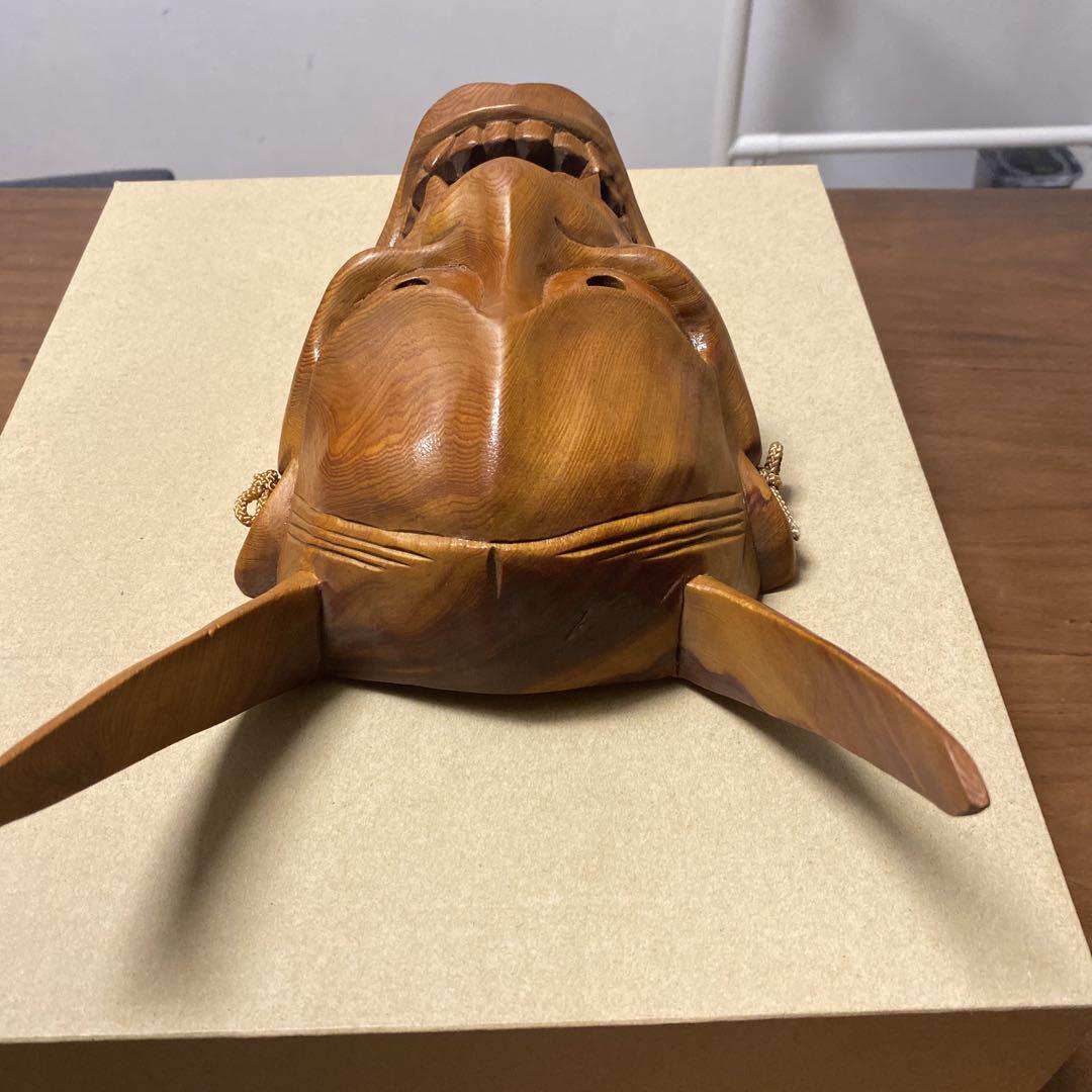 般若　能面　お面　木製　木彫り