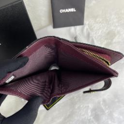 CHANEL キルティング 二つ折り財布 ブラック - メルカリ