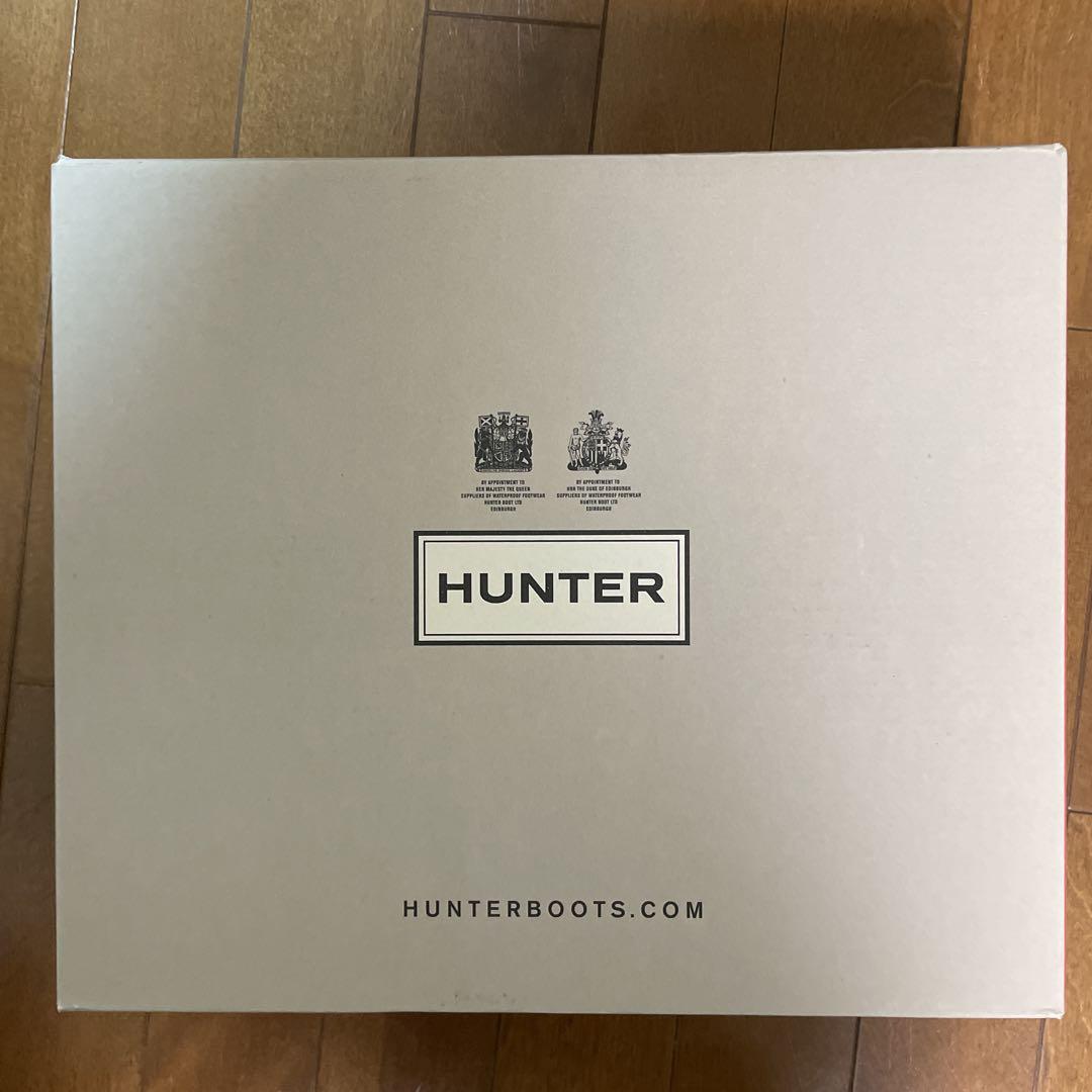 HUNTER 黒 ショートブーツ ゴム製 レインブーツ