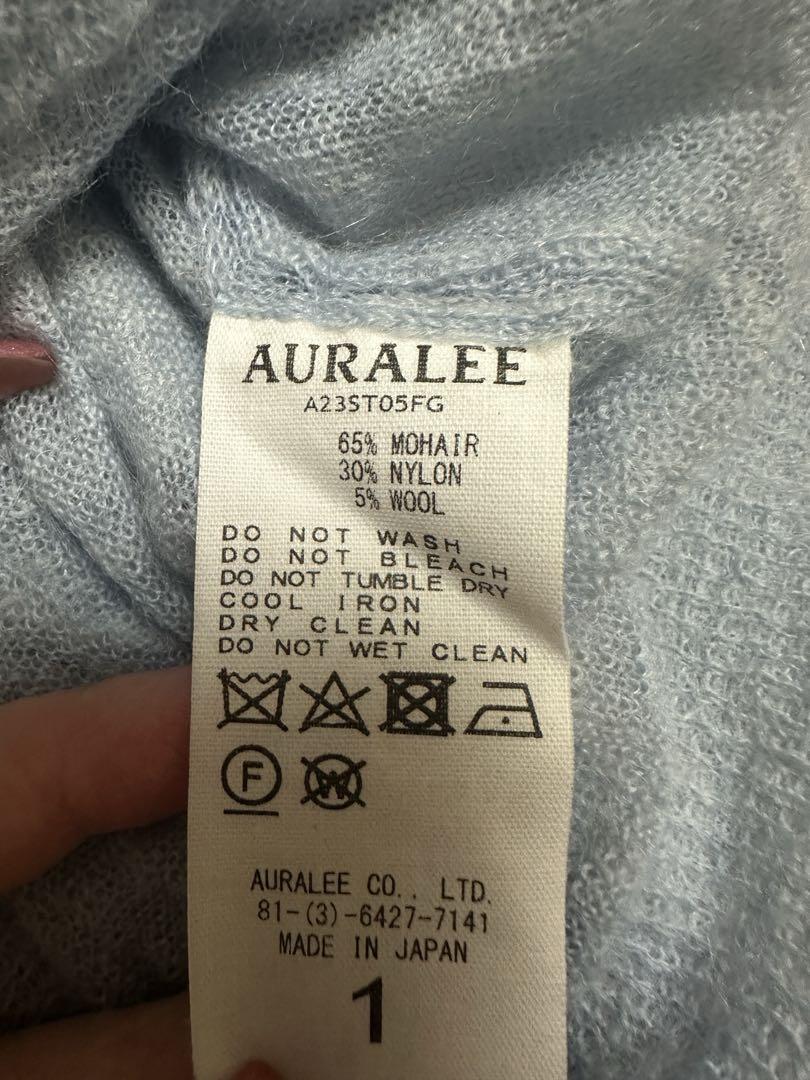 AURALEE 半袖ニットセーター ライトブルー サイズ1 AURALEE - AURALEE 半袖ニットセーター ライトブルー サイズ1の