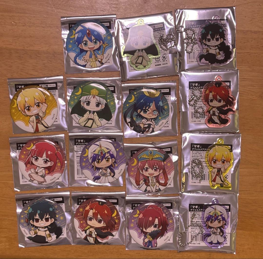 マギ デフォルメ缶バッジコレクション デフォルメアクリルチャームコレクション