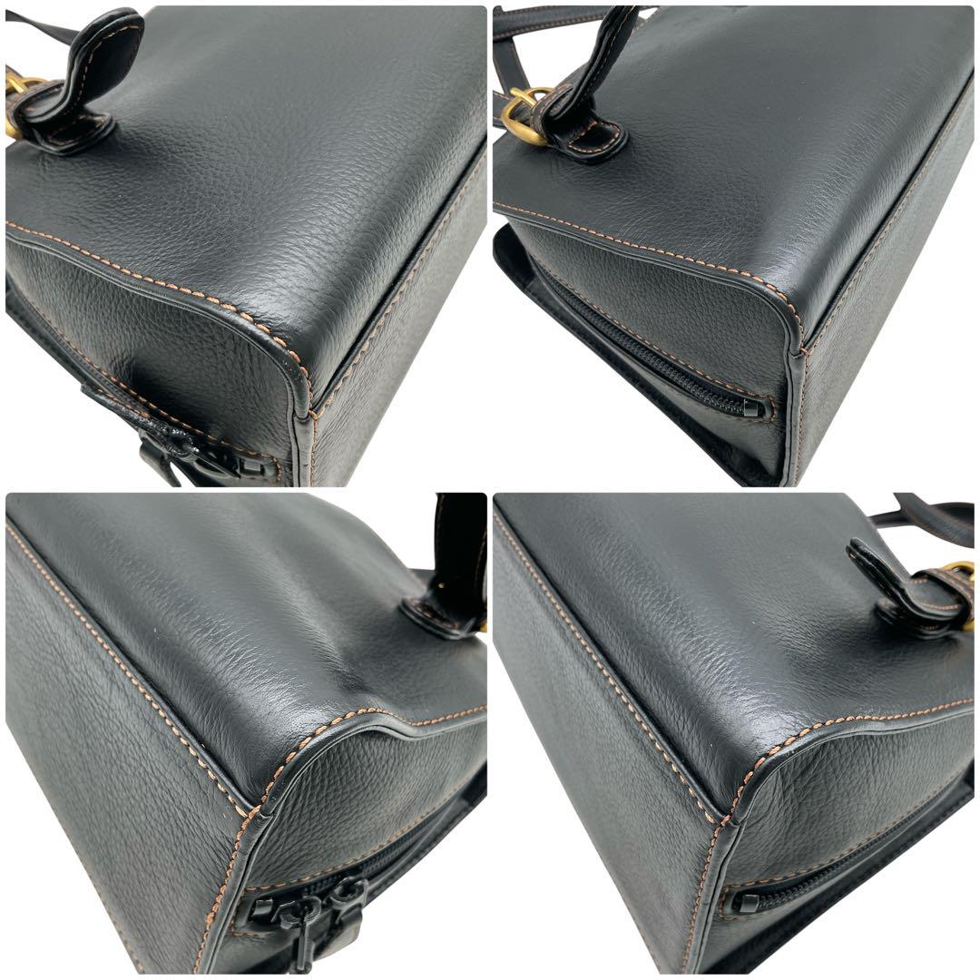 美品 Kitamura キタムラ ハンドバッグ ミニバッグ Kロゴ レザー 黒