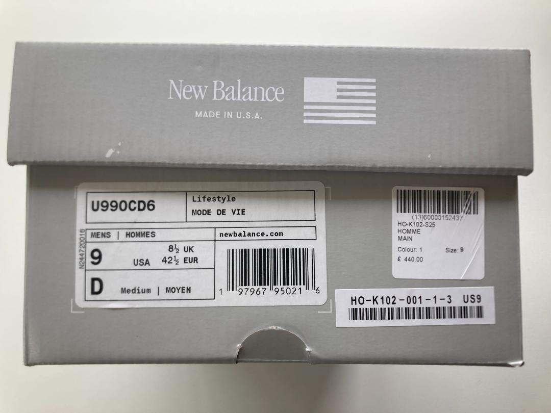 コムデギャルソン New Balance 990v6 U990CD6 27cm