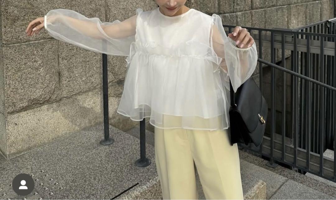 organdy flare blouse / オーガンジーフレアブラウス（シャツ