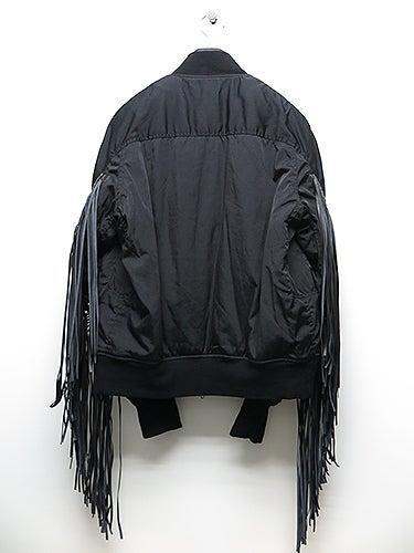 ユリウスMA-1フリンジボンバージャケットSサイズ黒