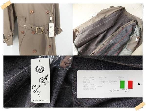 【gg】 極美品 イタリア製 ロングトレンチコート サイズ44