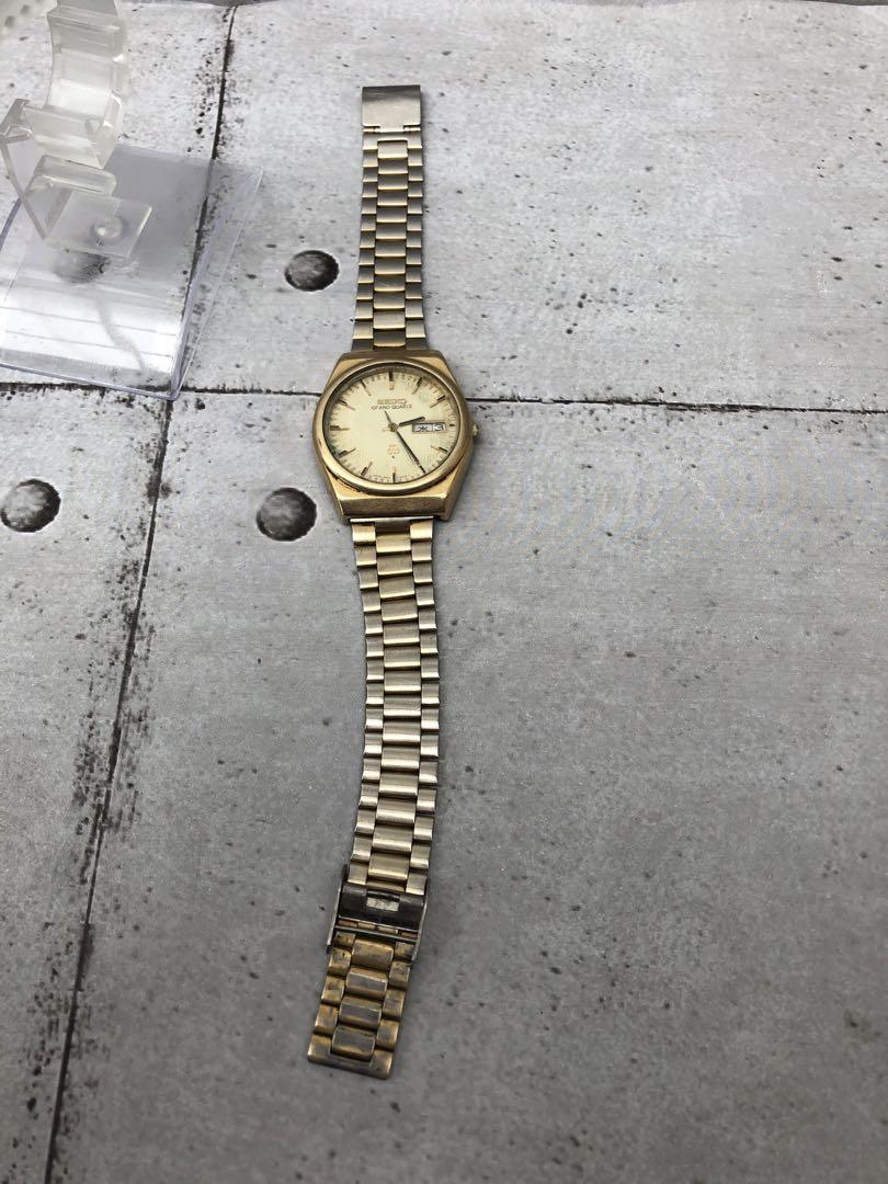 SEIKO　GRAND　QUARTZ　ゴールド　時計　稼働品(L130)