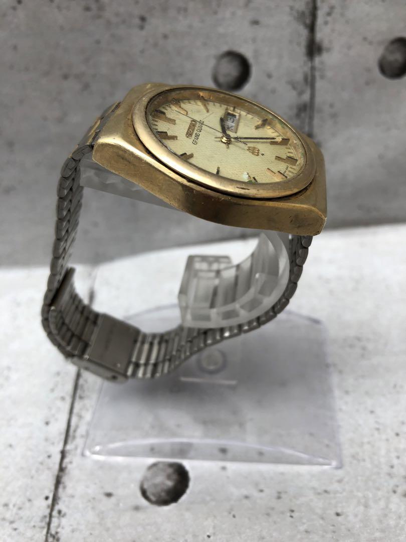 SEIKO　GRAND　QUARTZ　ゴールド　時計　稼働品(L130)