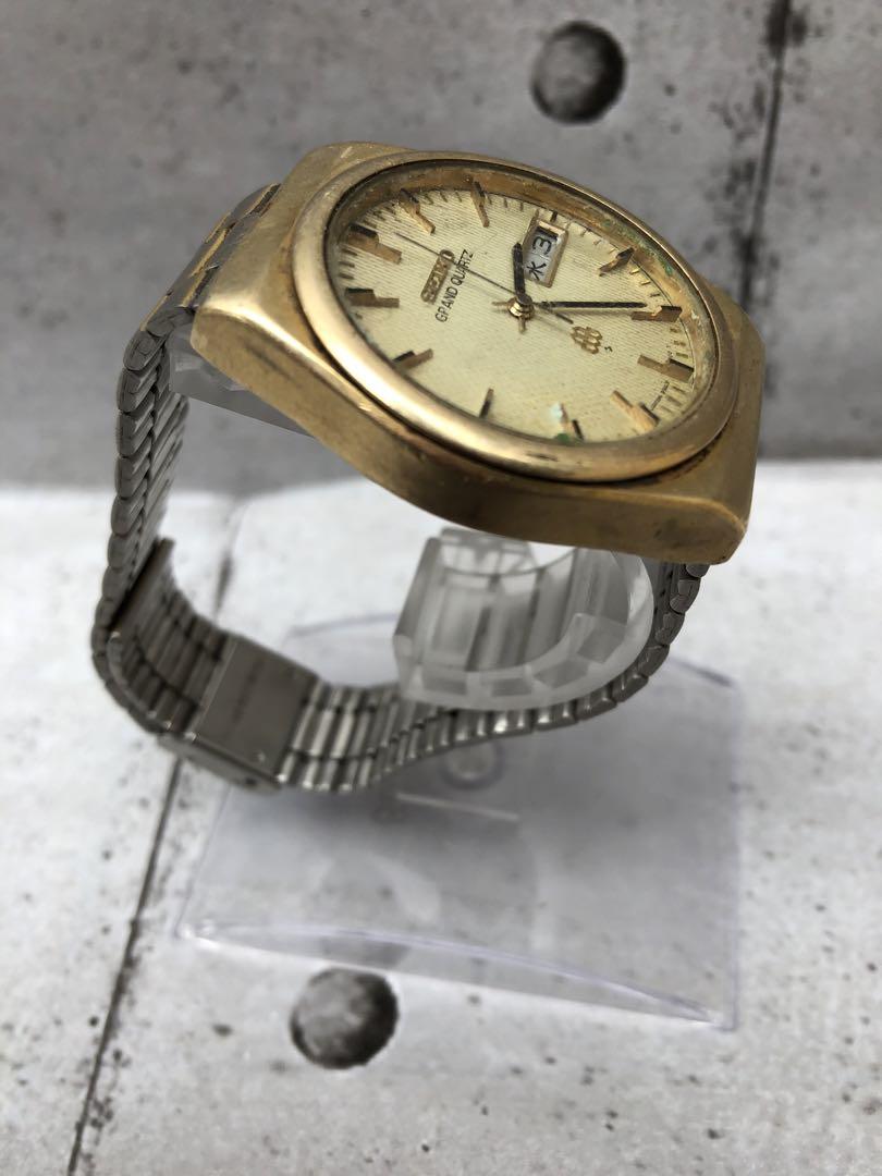 SEIKO　GRAND　QUARTZ　ゴールド　時計　稼働品(L130)
