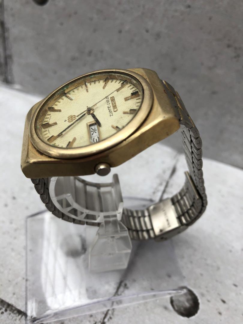 SEIKO　GRAND　QUARTZ　ゴールド　時計　稼働品(L130)